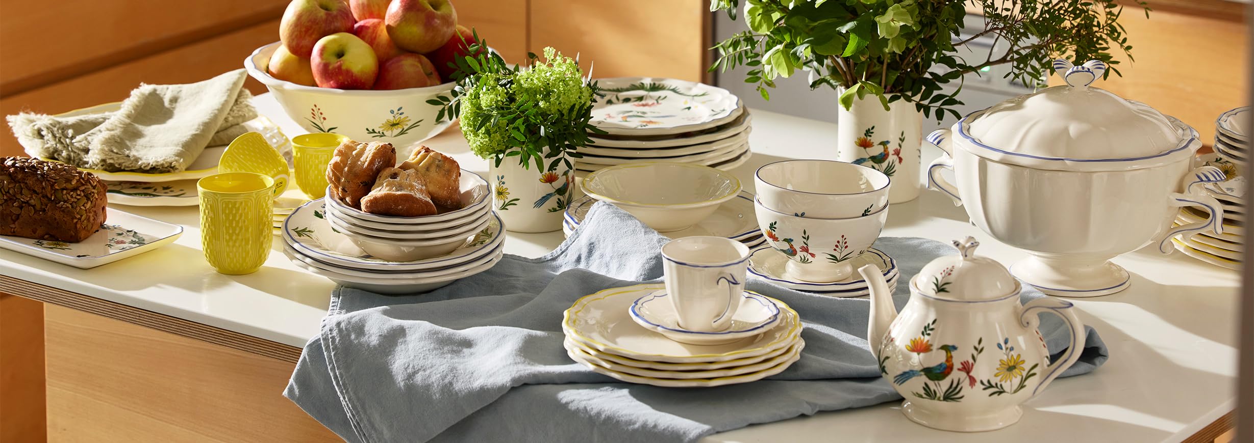 美品　Gien ジアン オワゾパラディ 26.5 プレート　大皿2枚　フランス とむ Gien ジアン オワゾパラディ 26.5 プレート 大皿2枚 Gien